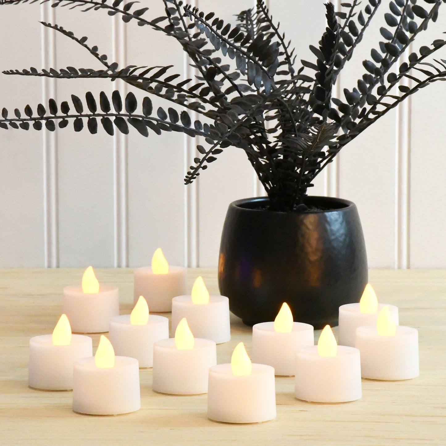 Battery-Operated Tea Light Candles - Set of 12