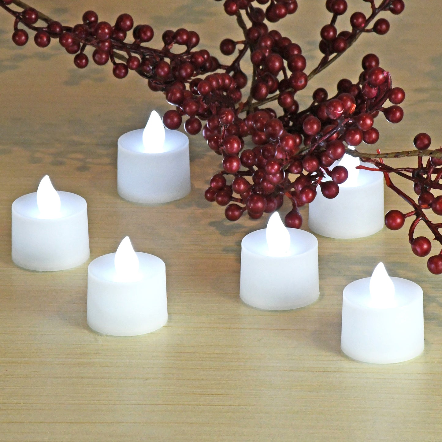 Battery-Operated Tea Light Candles - Set of 12