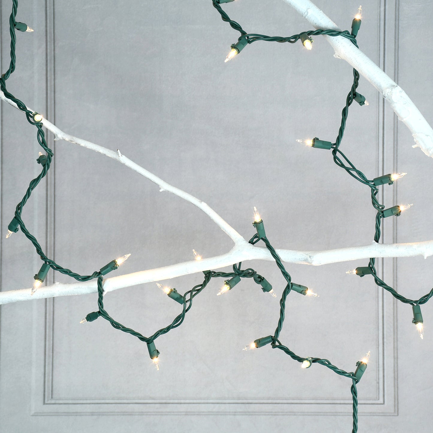 Electric Mini String Lights with 100 Clear Bulbs - Set of 2