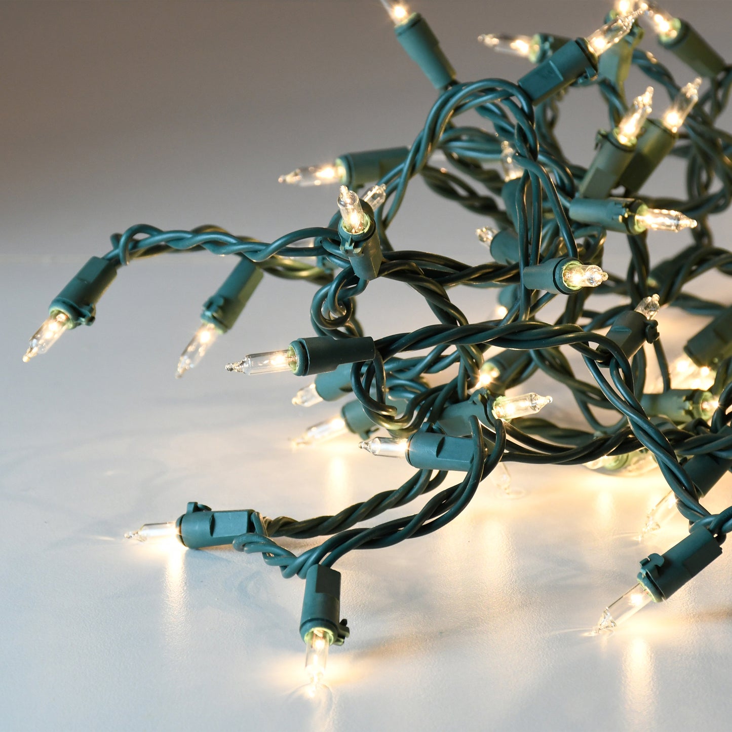 Electric Mini String Lights with 100 Clear Bulbs - Set of 2