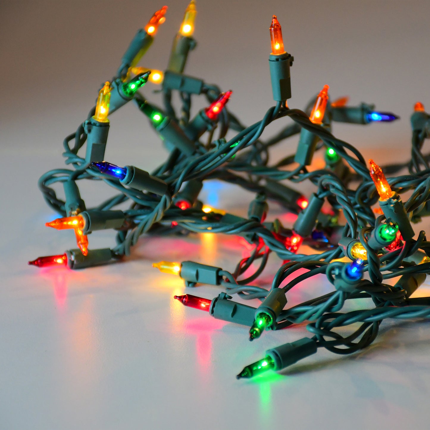 Electric Mini String Lights with 100 Multicolor Bulbs - Set of 2