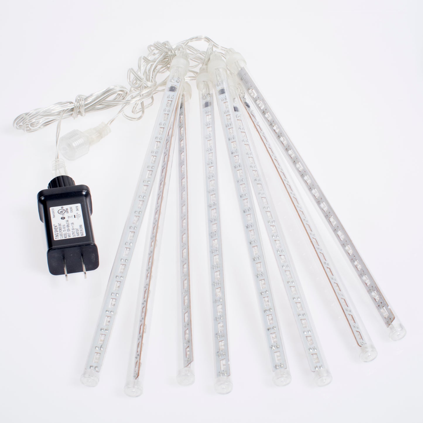 Electric LED Meteor Lights with 8 Multicolor Cascading Light Tubes
