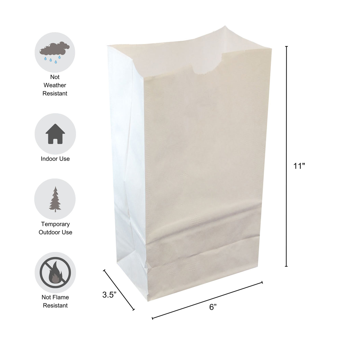 Paper Luminaria Bags - White