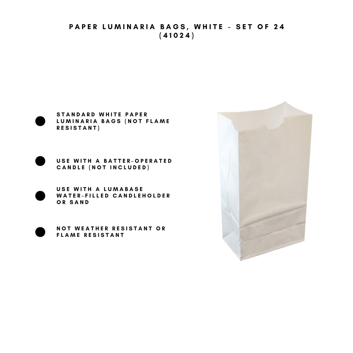 Paper Luminaria Bags - White