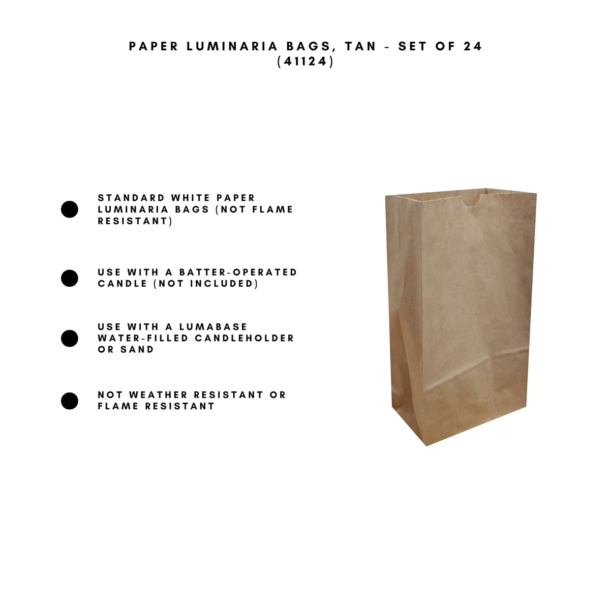 Paper Luminaria Bags - Tan