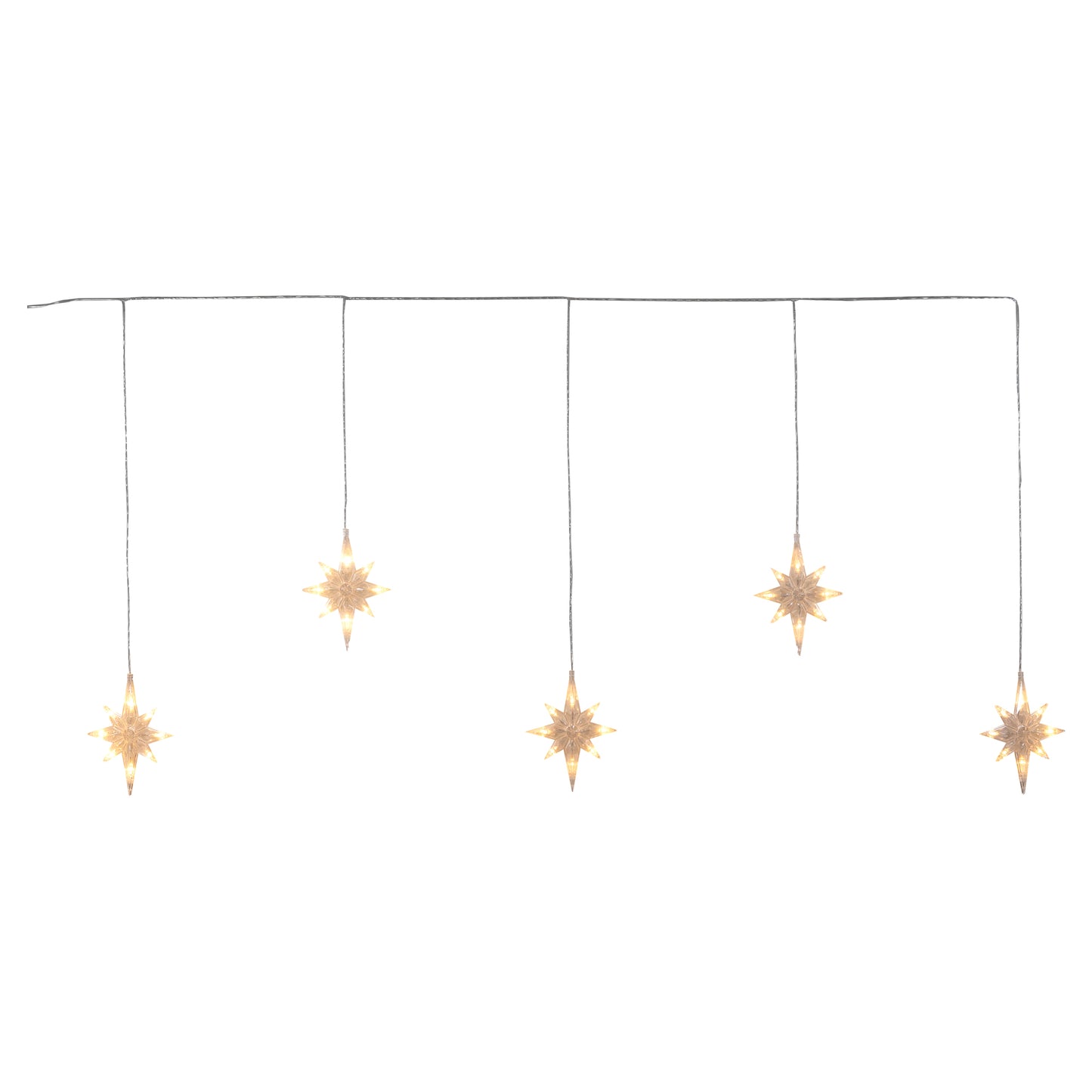 Electric North Star LED Curtain String Lights with White LED Lights