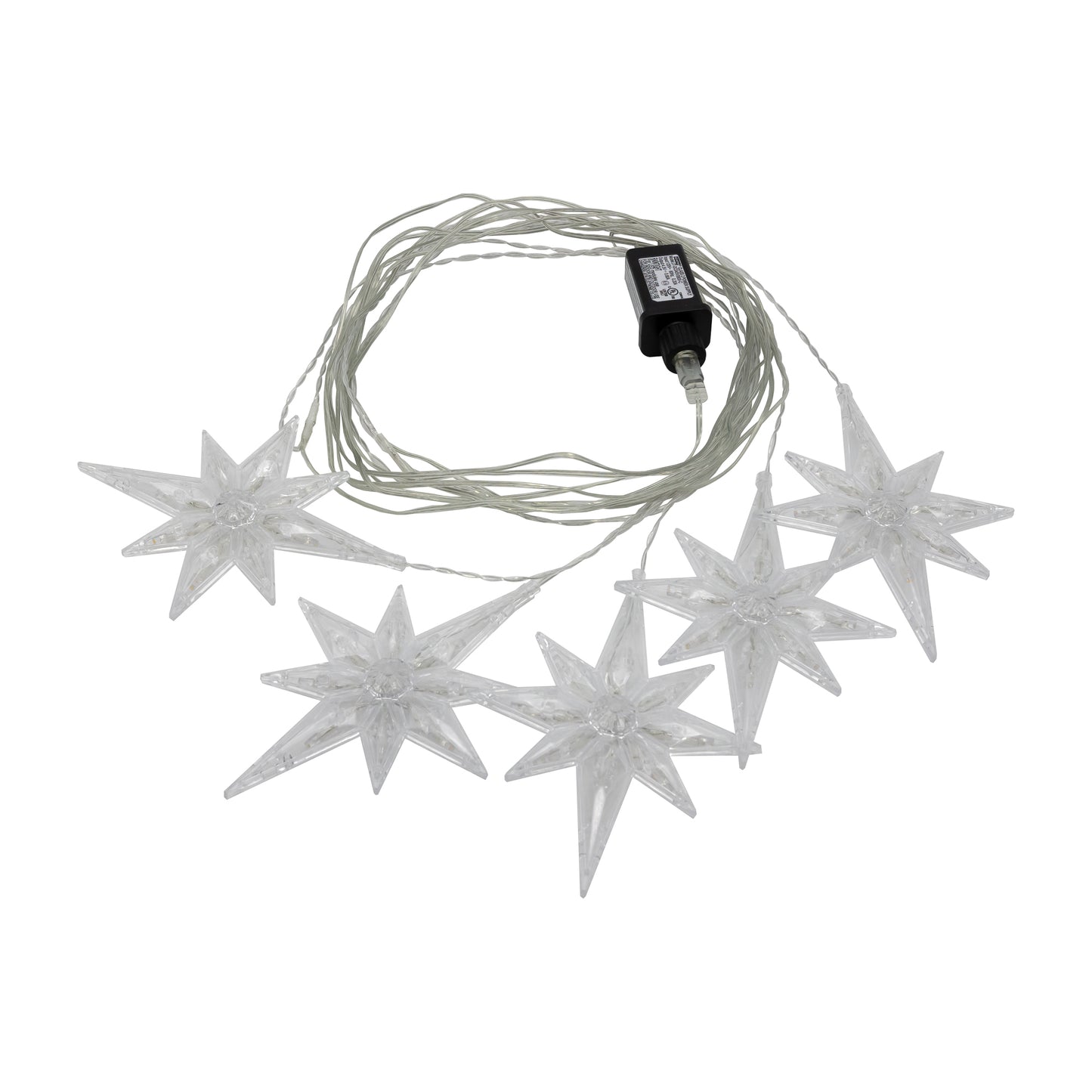 Electric North Star LED Curtain String Lights with White LED Lights