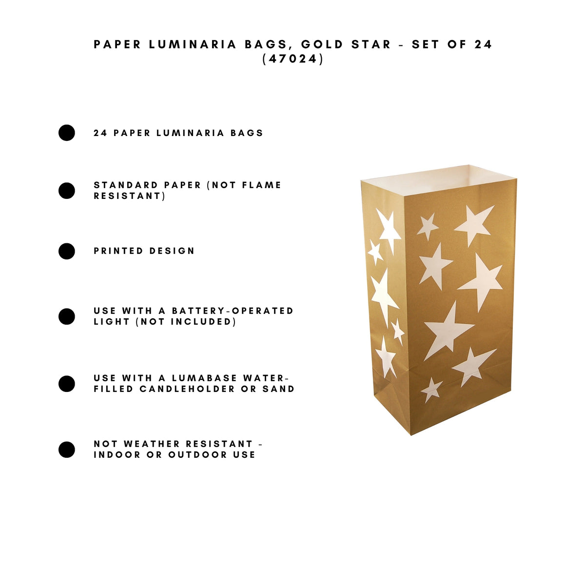Paper Luminaria Bags - Set of 24