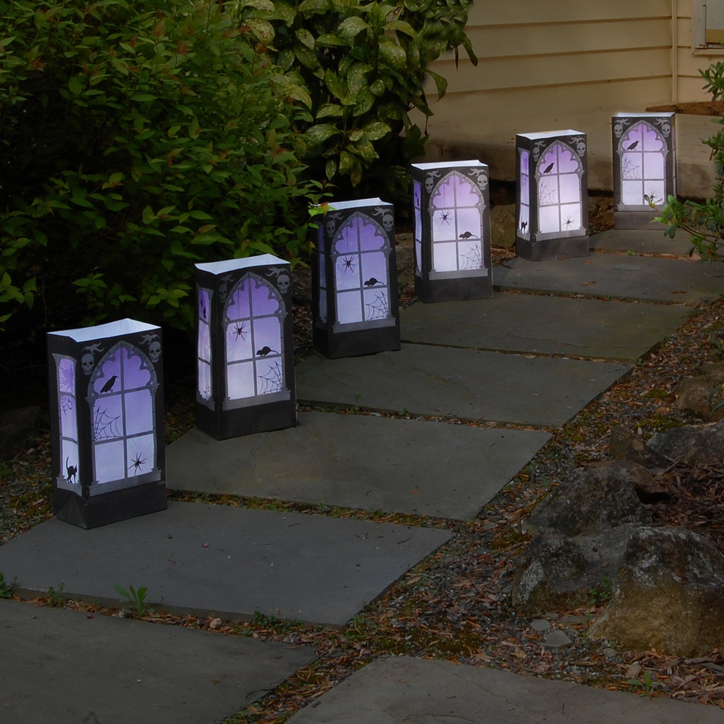 Paper Luminaria Bags, Haunted Window - Set of 24