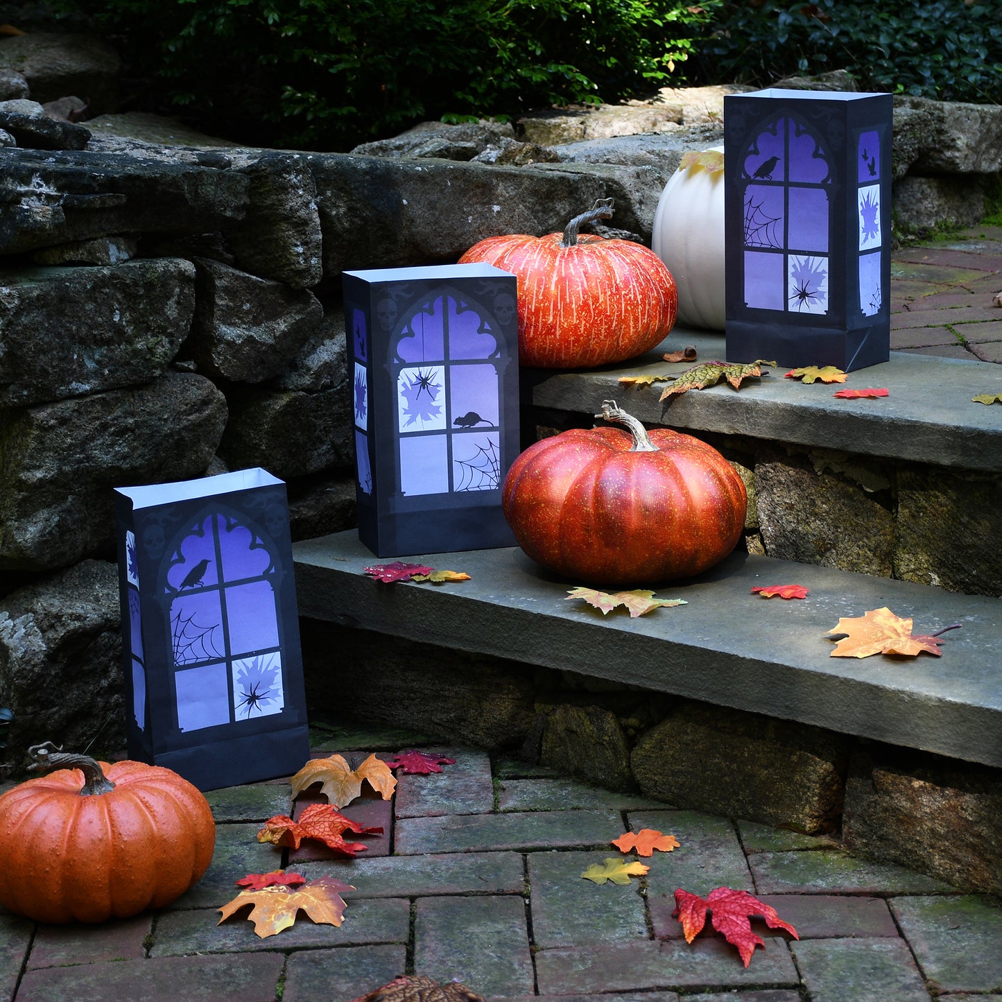 Paper Luminaria Bags, Haunted Window - Set of 24