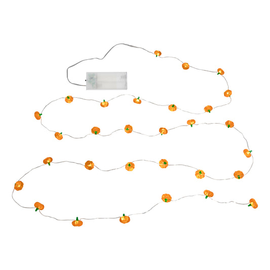 Battery Operated String Lights with Pumpkin Motifs