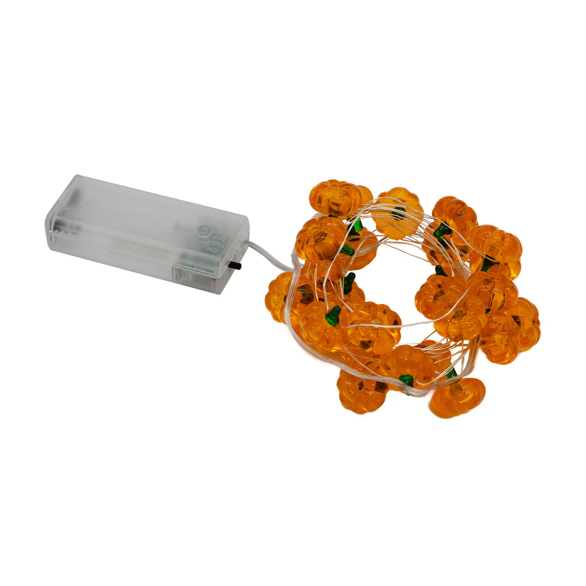 Battery-Operated String Lights with Pumpkin Motifs