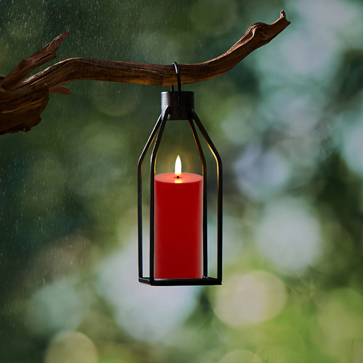 Battery-Operated 3D-Wick Pillar Candles - Set of 3