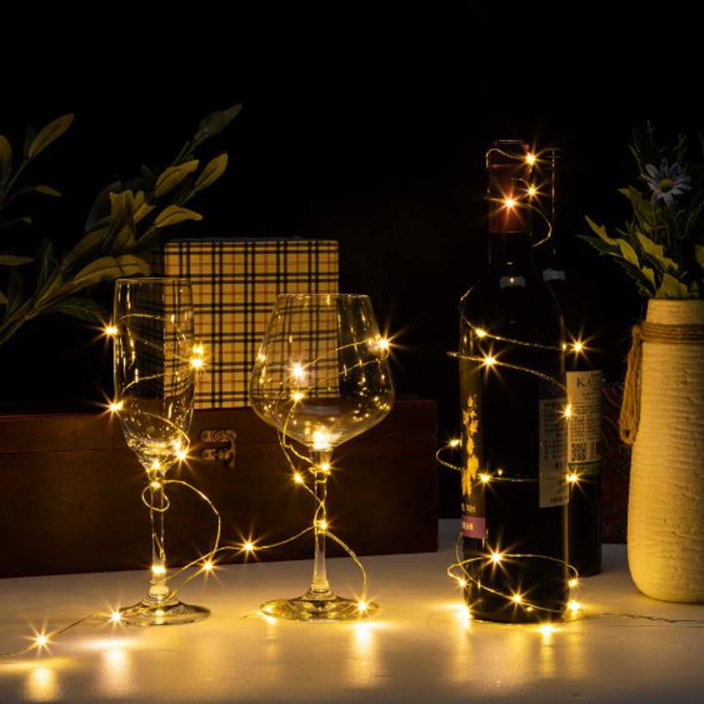 Battery Operated LED Fairy String Lights - Set of 6 - Warm White
