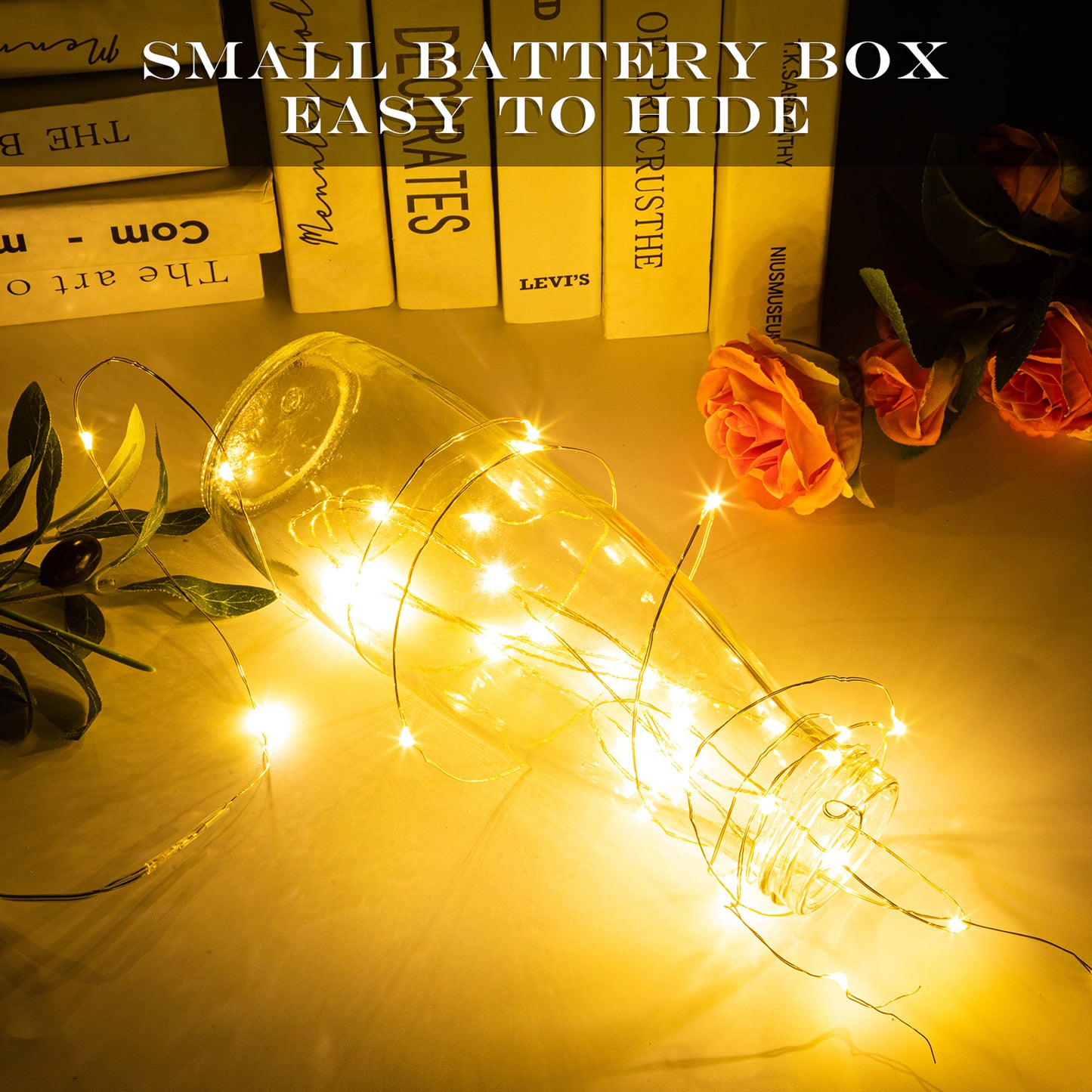 Battery Operated LED Fairy String Lights - Set of 6 - Warm White