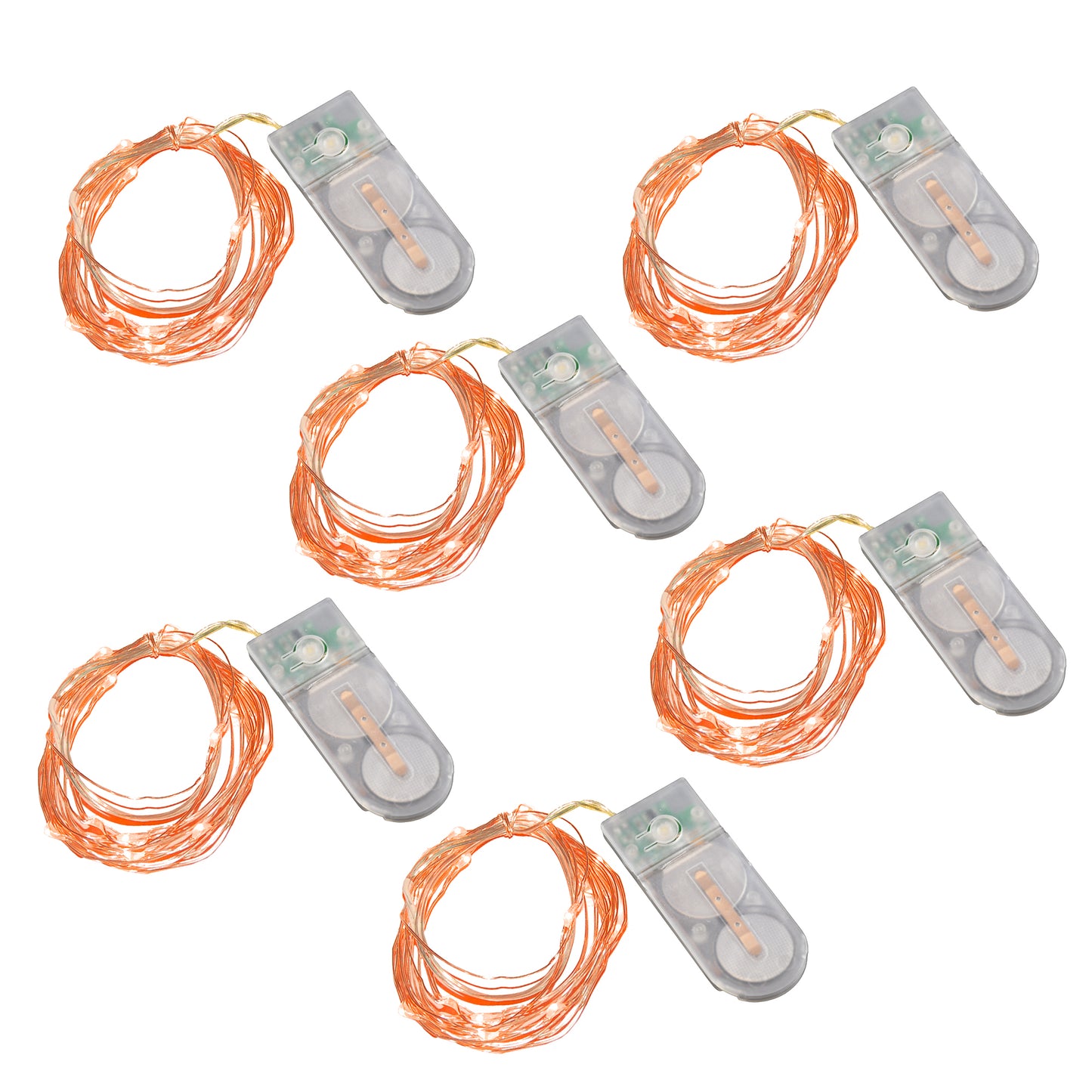 Battery-Operated LED Fairy String Lights - Set of 6