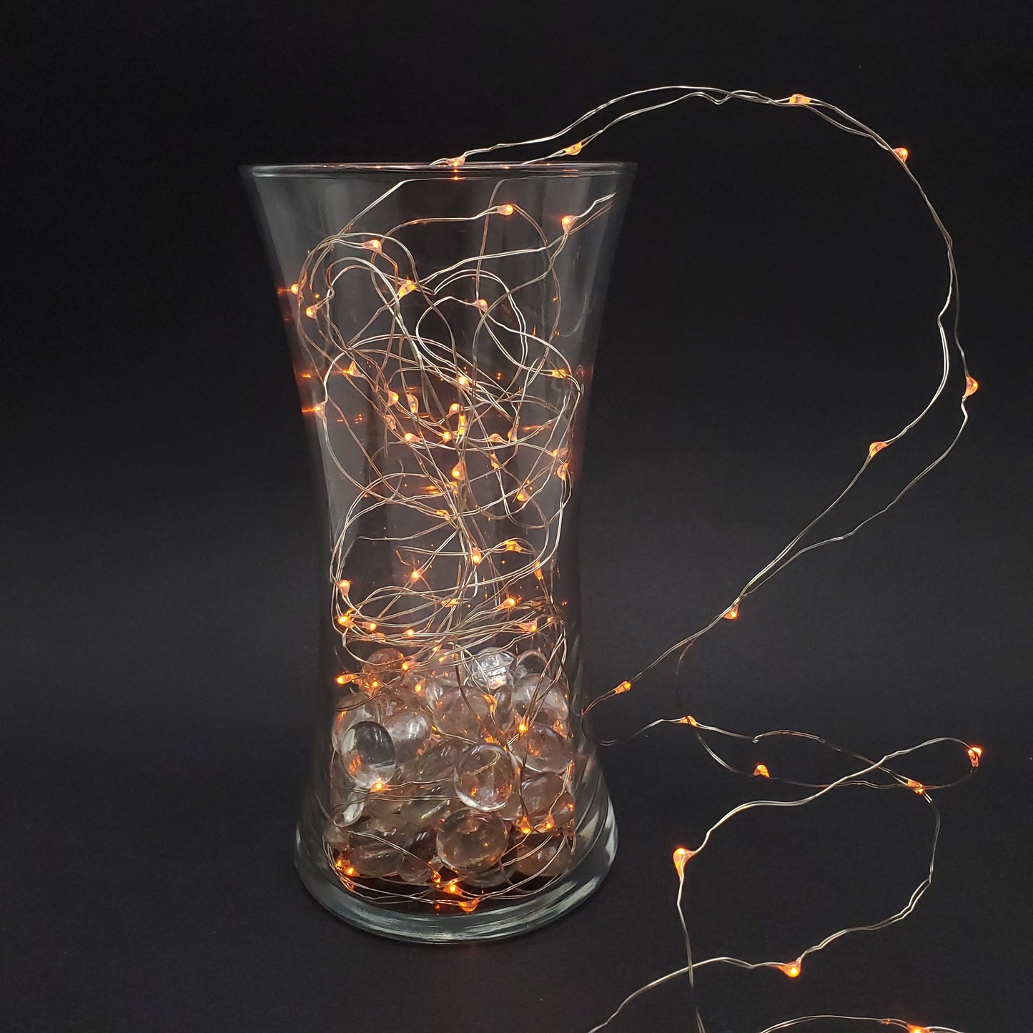Battery Operated LED Fairy String Lights - Set of 6 - Orange