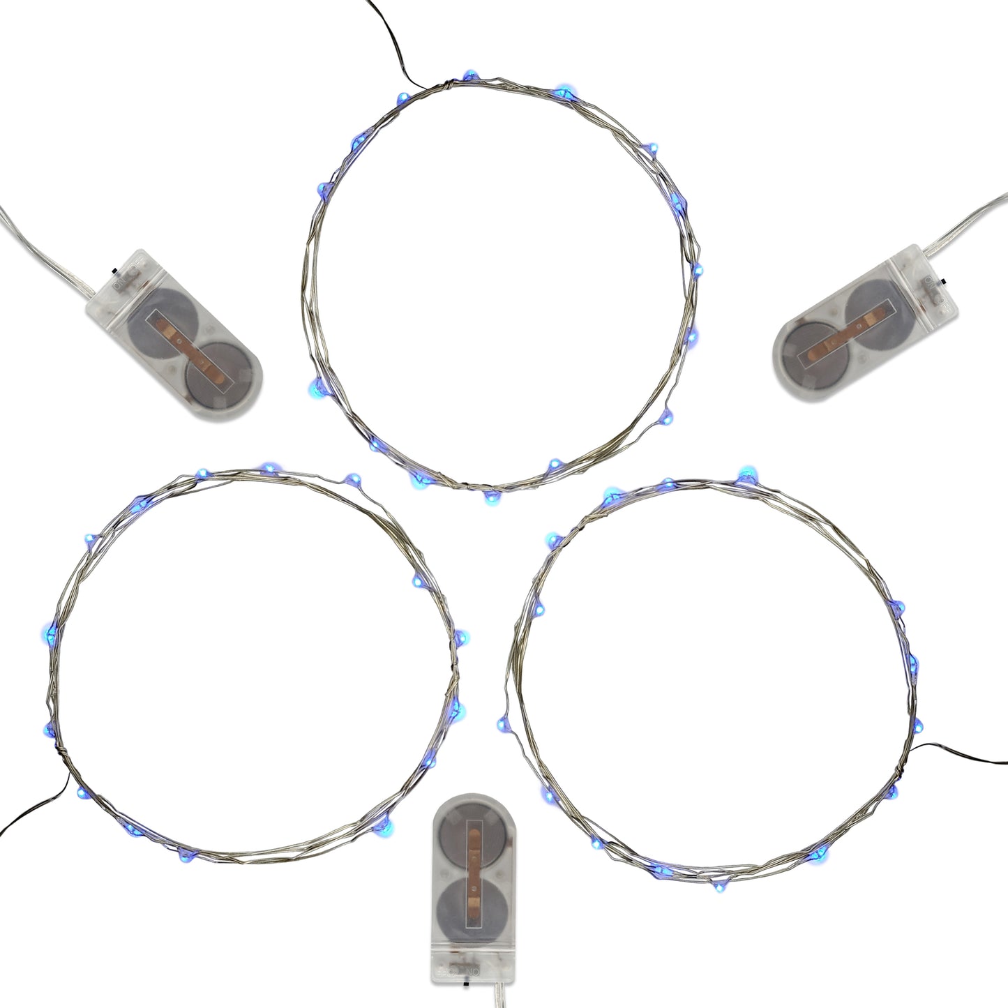 Battery-Operated LED Fairy String Lights - Set of 3