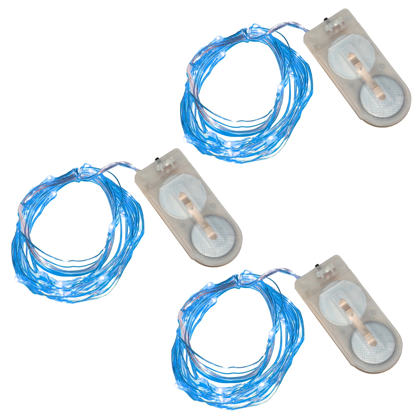 Battery-Operated LED Fairy String Lights - Set of 3