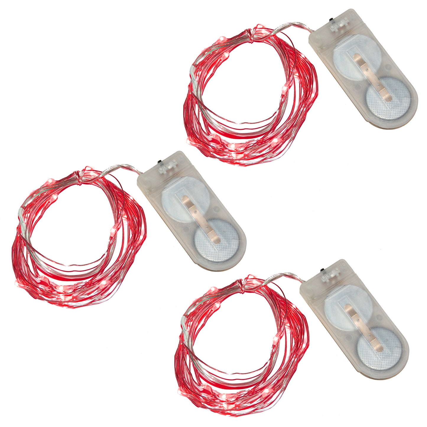 Battery-Operated LED Fairy String Lights - Set of 3