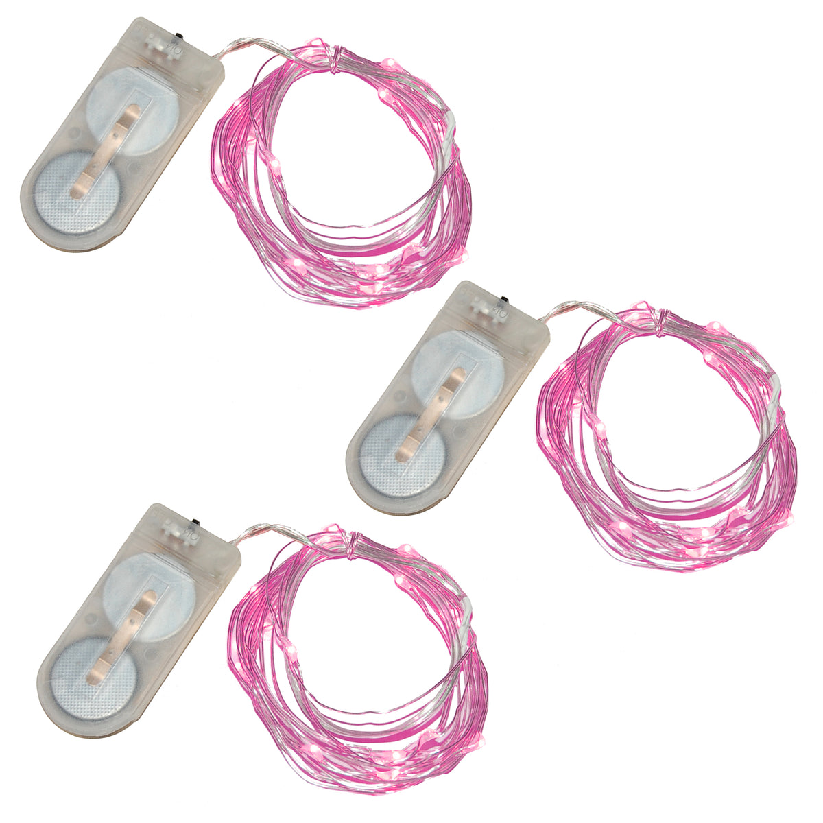 Battery-Operated LED Fairy String Lights - Set of 3