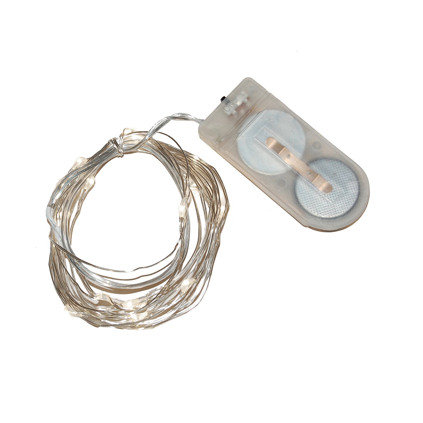 Battery Operated LED Fairy String Lights, Cool White - Set of 2