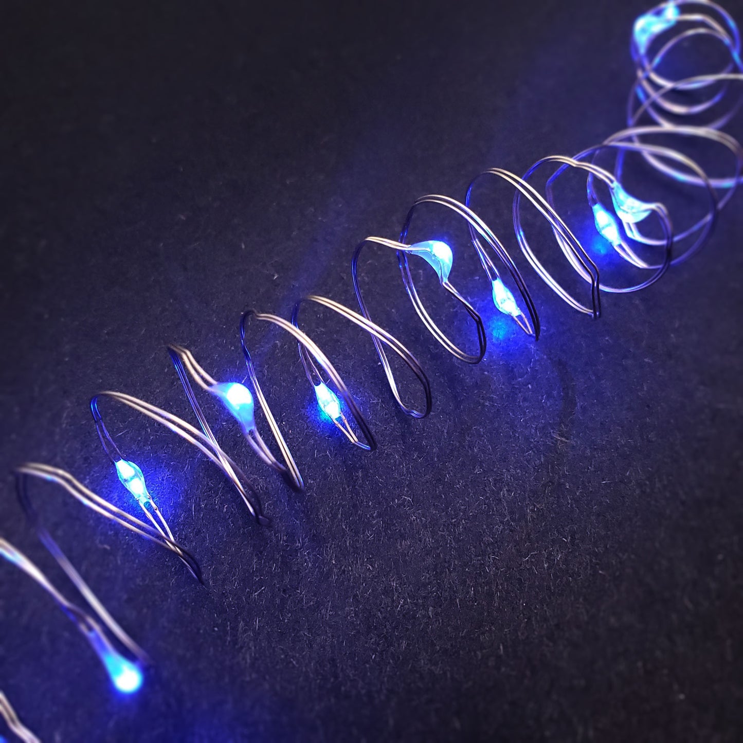 Battery Operated LED Fairy String Lights, Blue - Set of 2