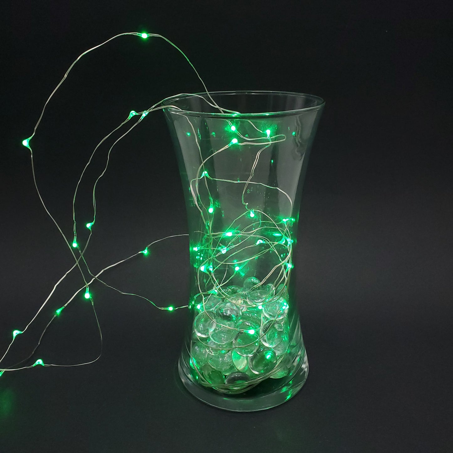 Battery Operated LED Fairy String Lights, Green - Set of 2