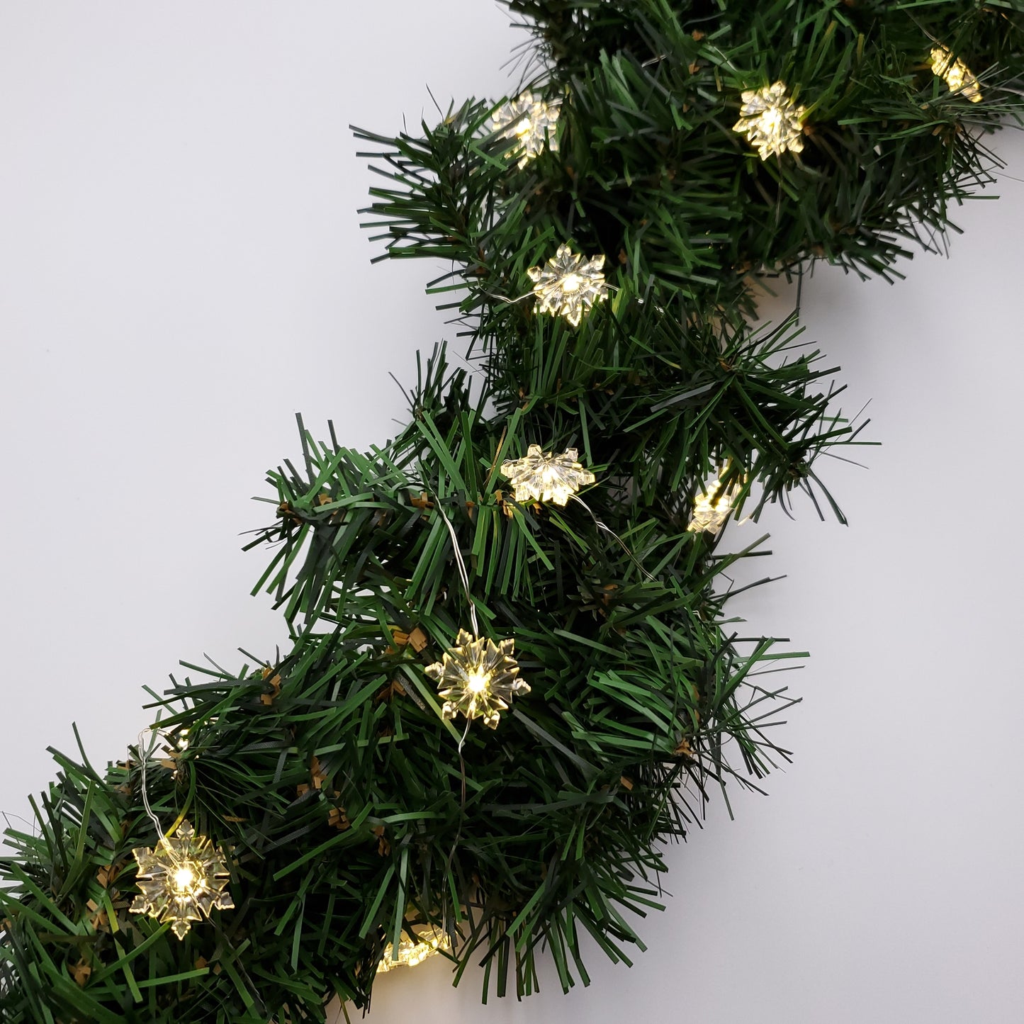 Battery Operated LED Fairy String Lights with Snowflake - Set of 2