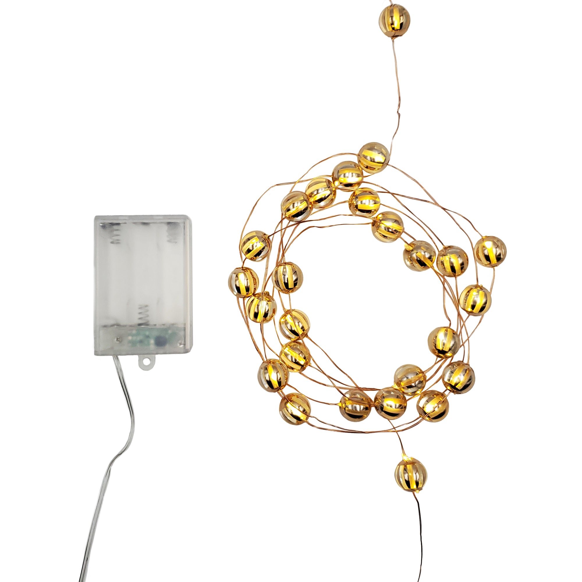 Led String Light Toy Battery-Operated LED Mini String Lights with Gold Balls – LumaBase