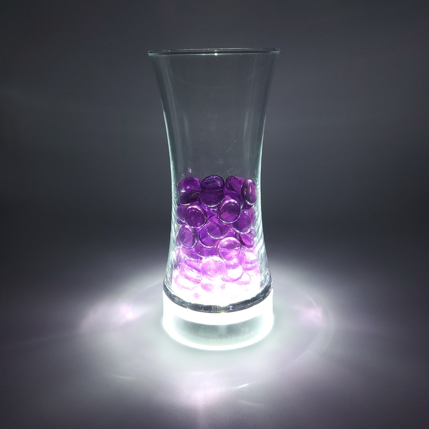 Battery Operated Cool White LED Base Light - Round