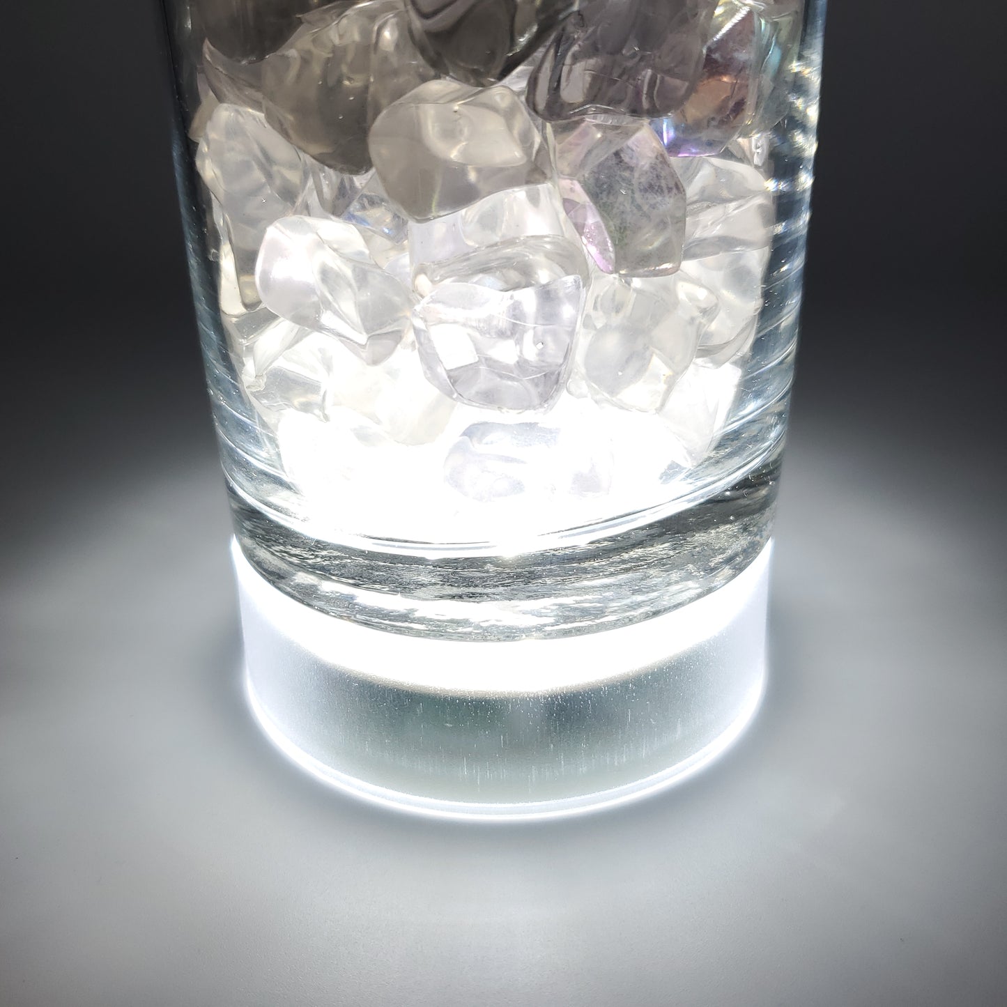 Battery Operated Cool White LED Base Light - Round