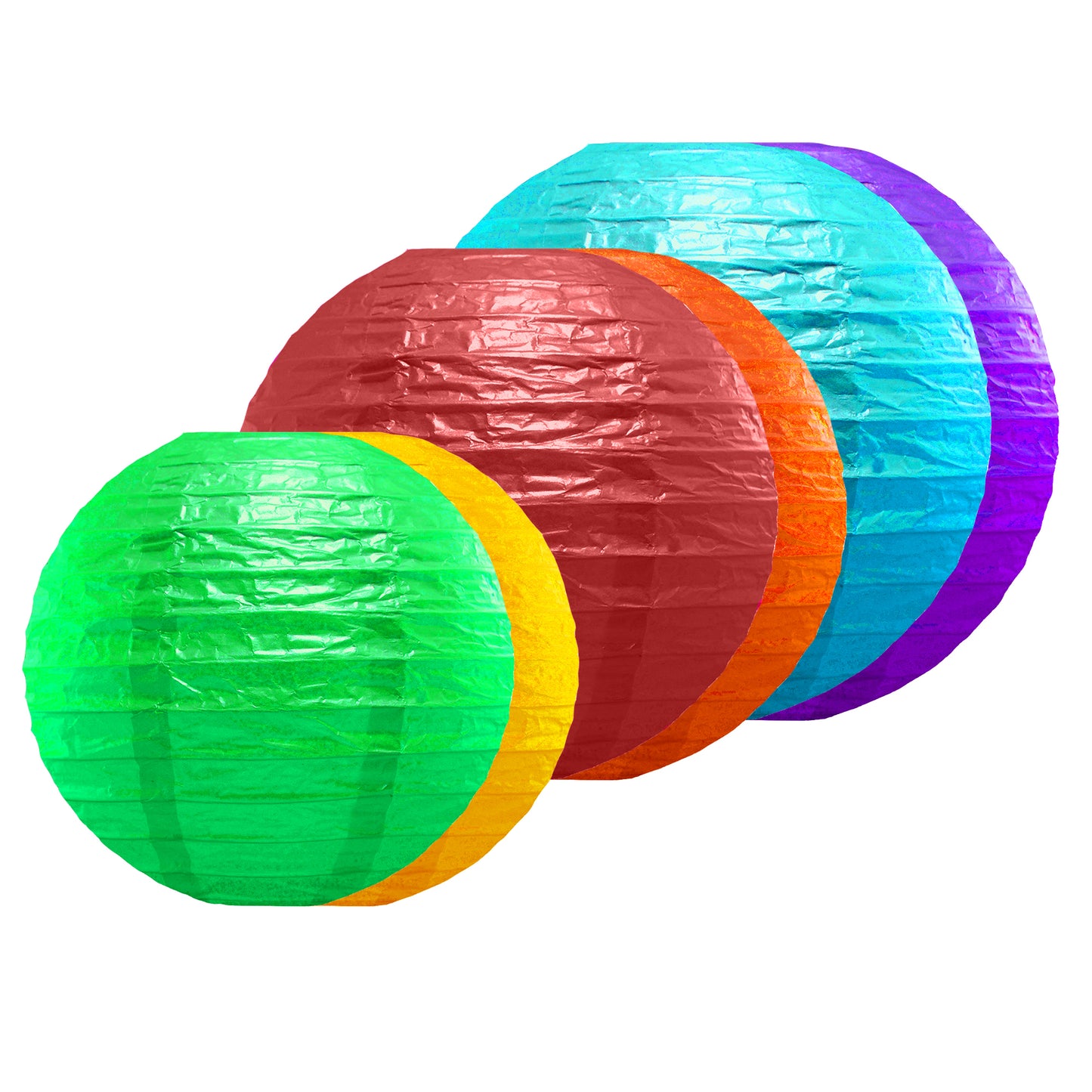 Multi-Size Paper Lanterns - Set of 6
