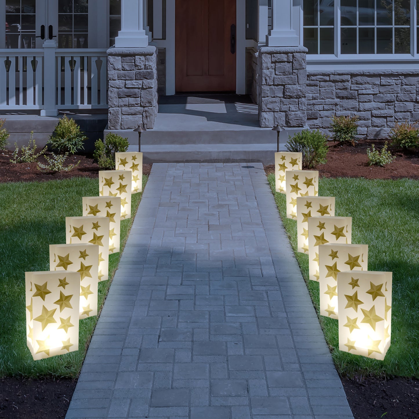 Battery-Operated Luminaria Kit with Timer - Set of Six