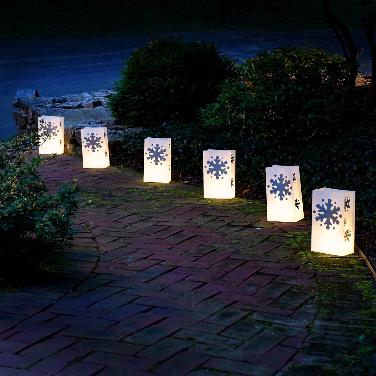 Battery-Operated Luminaria Kit with Timer - Set of Six