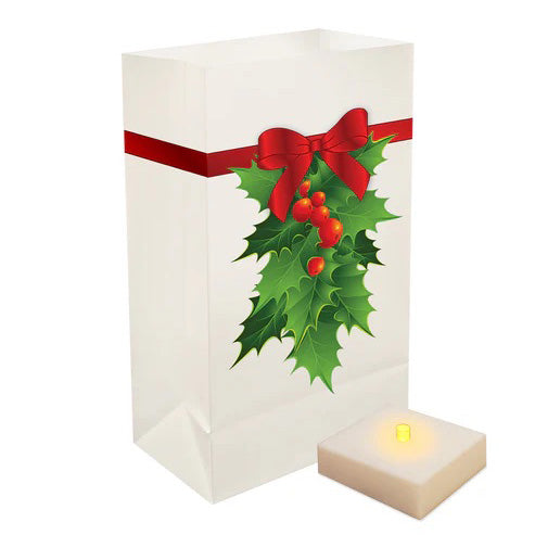 Battery-Operated Luminaria Kit with Timer - Set of Six
