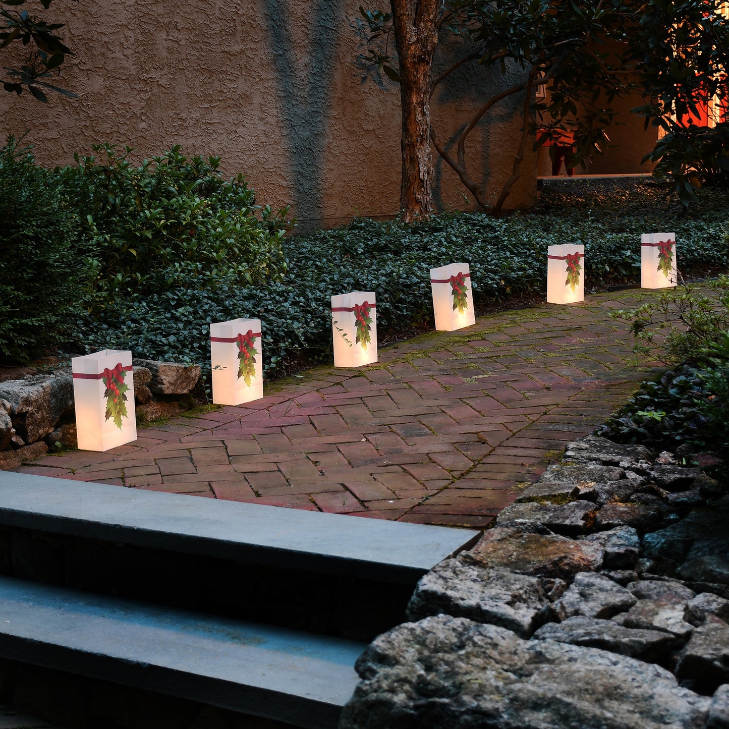 Battery-Operated Luminaria Kit with Timer - Set of Six