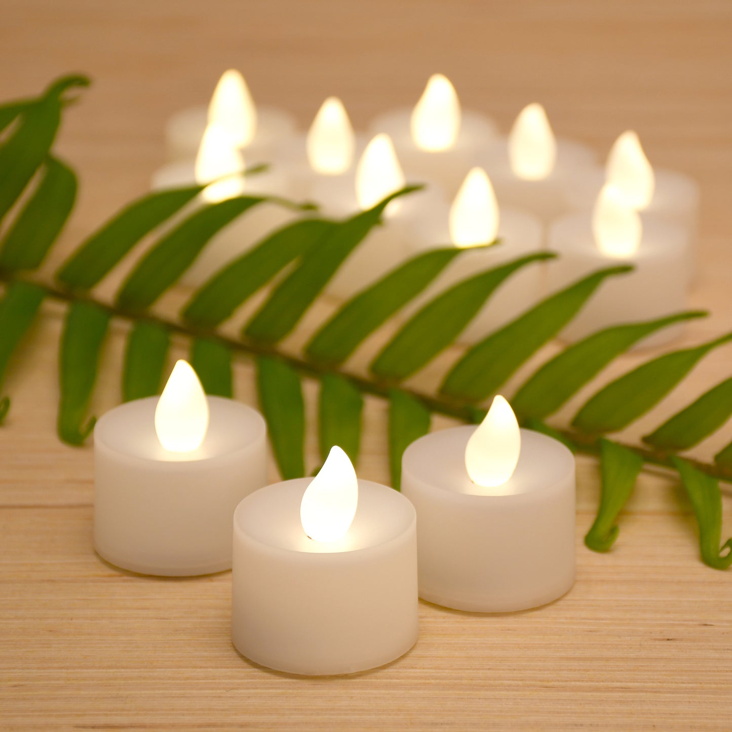 Battery-Operated Tea Light Candles - Set of 12