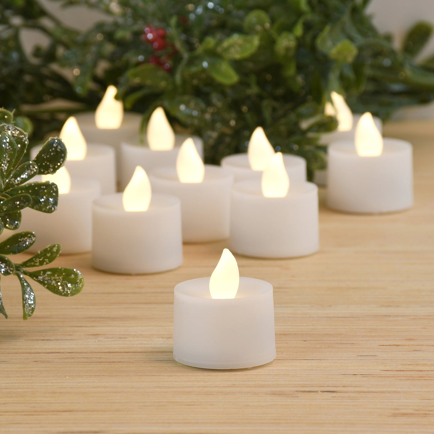 Battery-Operated Tea Light Candles - Set of 12