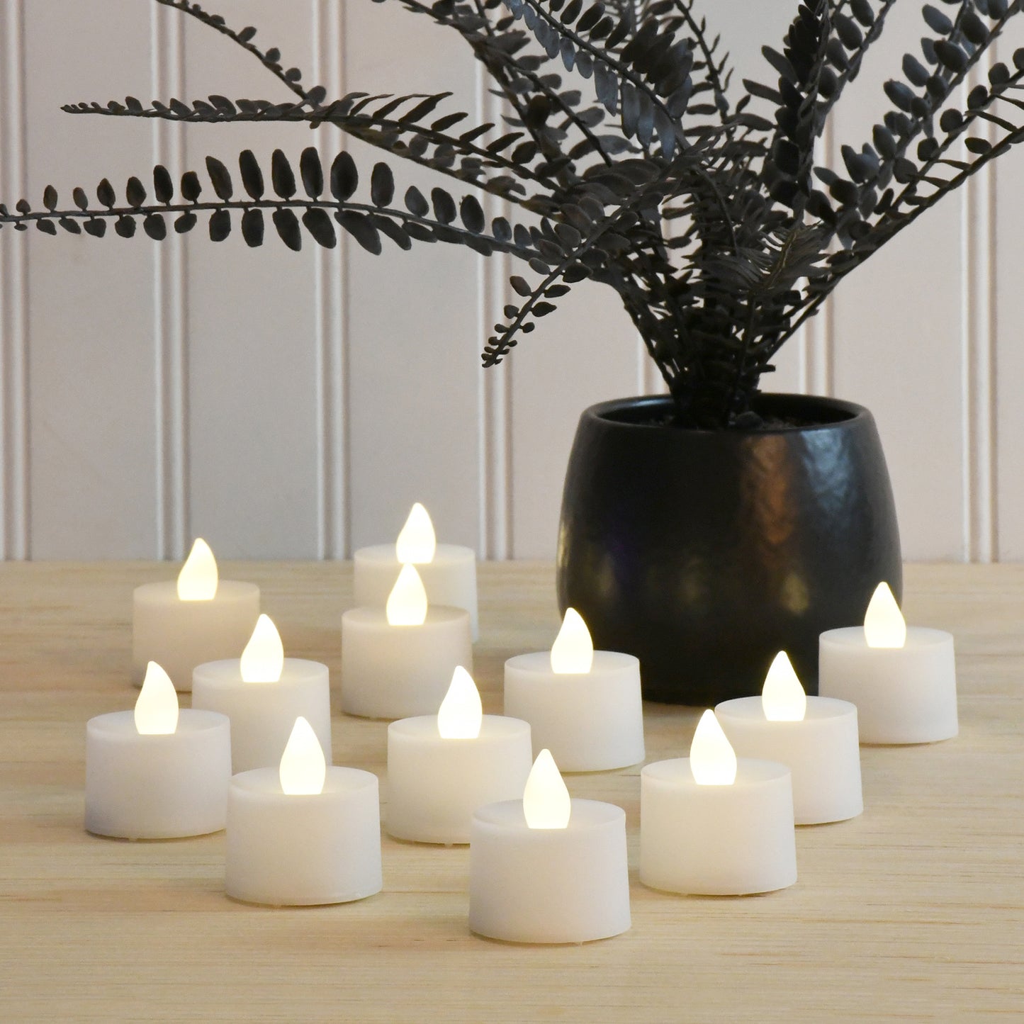 Battery-Operated Tea Light Candles - Set of 12
