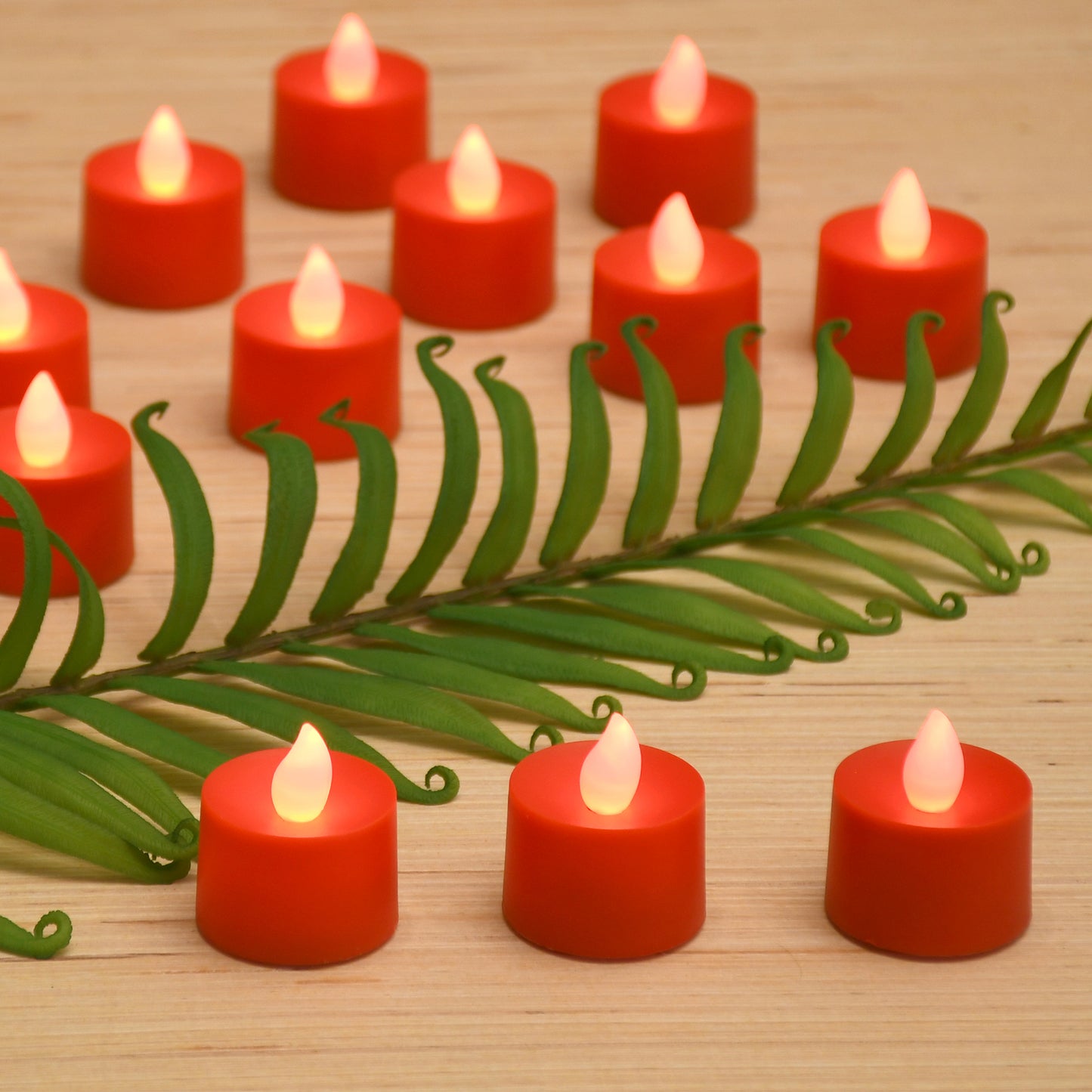 Battery-Operated Tea Light Candles - Set of 12