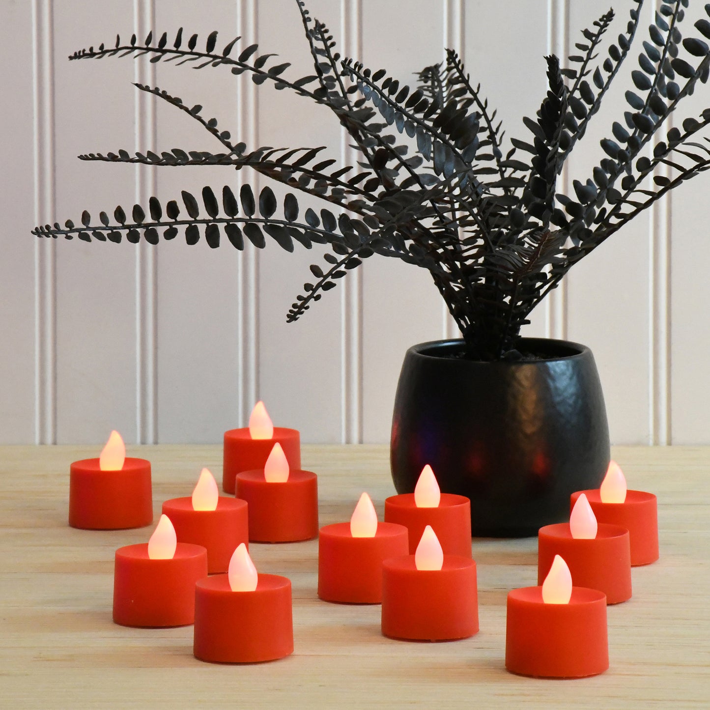Battery-Operated Tea Light Candles - Set of 12