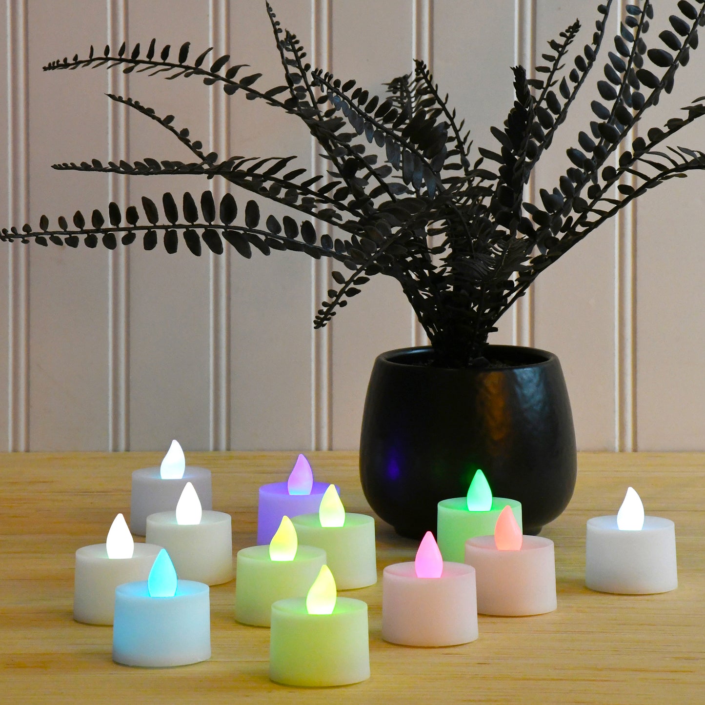 Battery-Operated Tea Light Candles - Set of 12