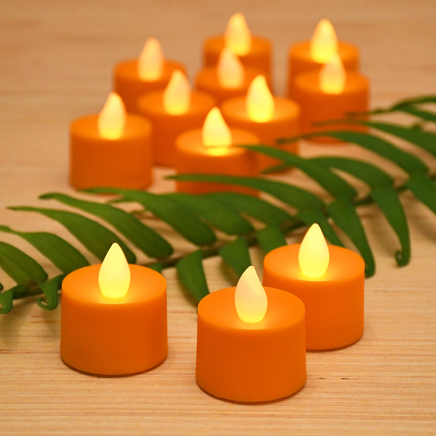 Battery-Operated Tea Light Candles - Set of 12