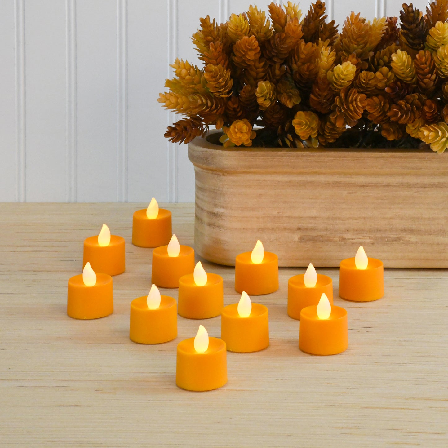 Battery-Operated Tea Light Candles - Set of 12