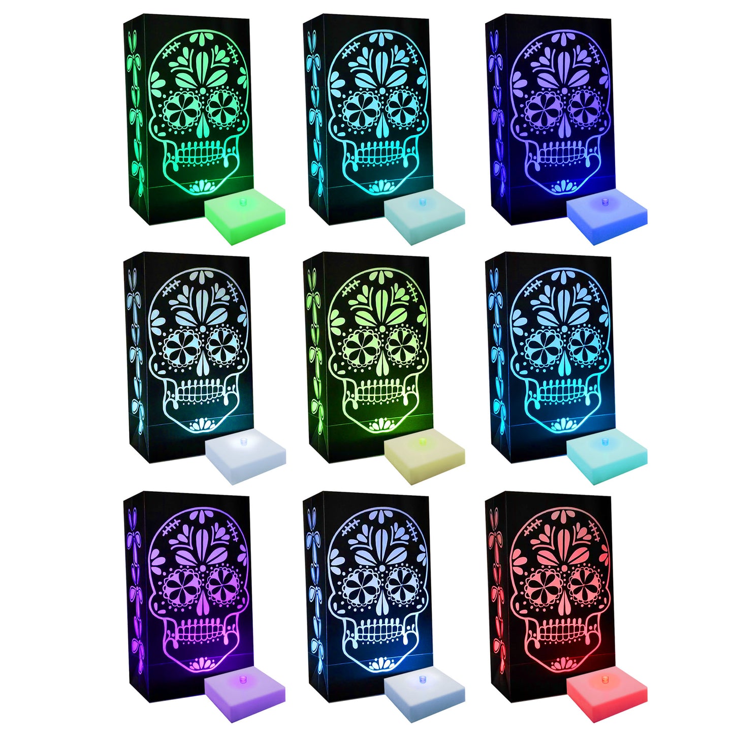 Battery-Operated Luminaria Kit with Timer - Set of Six