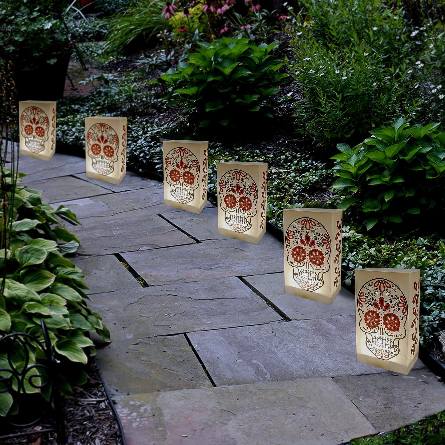 Battery-Operated Luminaria Kit with Timer - Set of Six