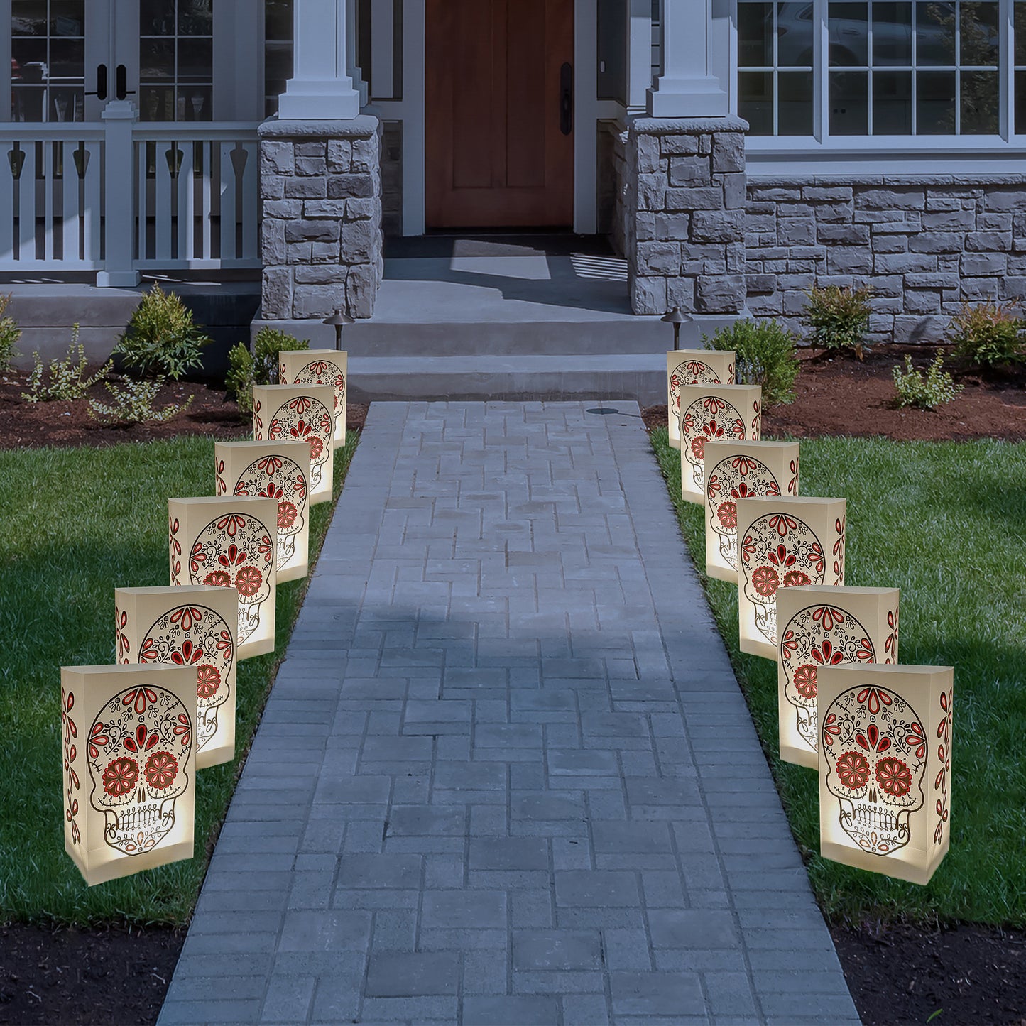 Battery-Operated Luminaria Kit with Timer - Set of Six