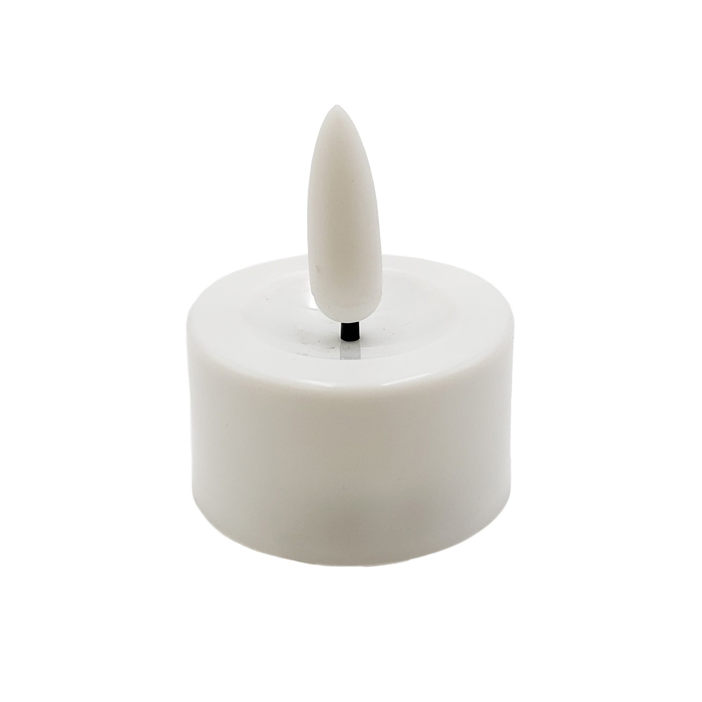 Battery-Operated 3D Wick Flame Tea Lights - Set of 12