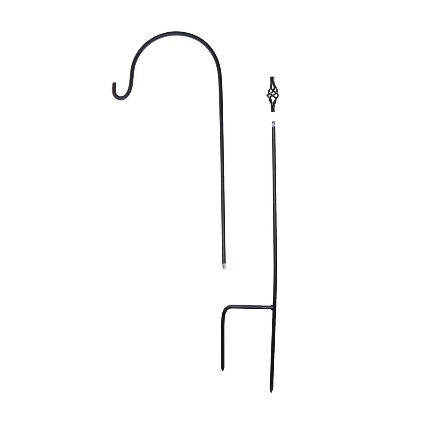 Spiral Joint Metal Shepherd's Hook - 48"